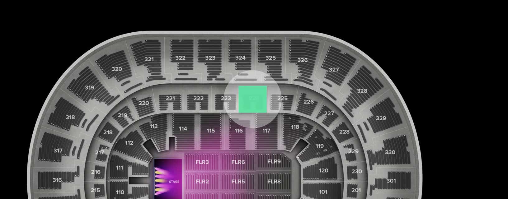 Seat view from Club