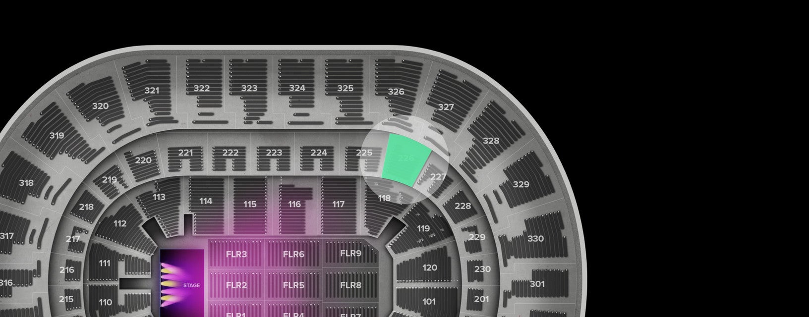 Seat view from Club