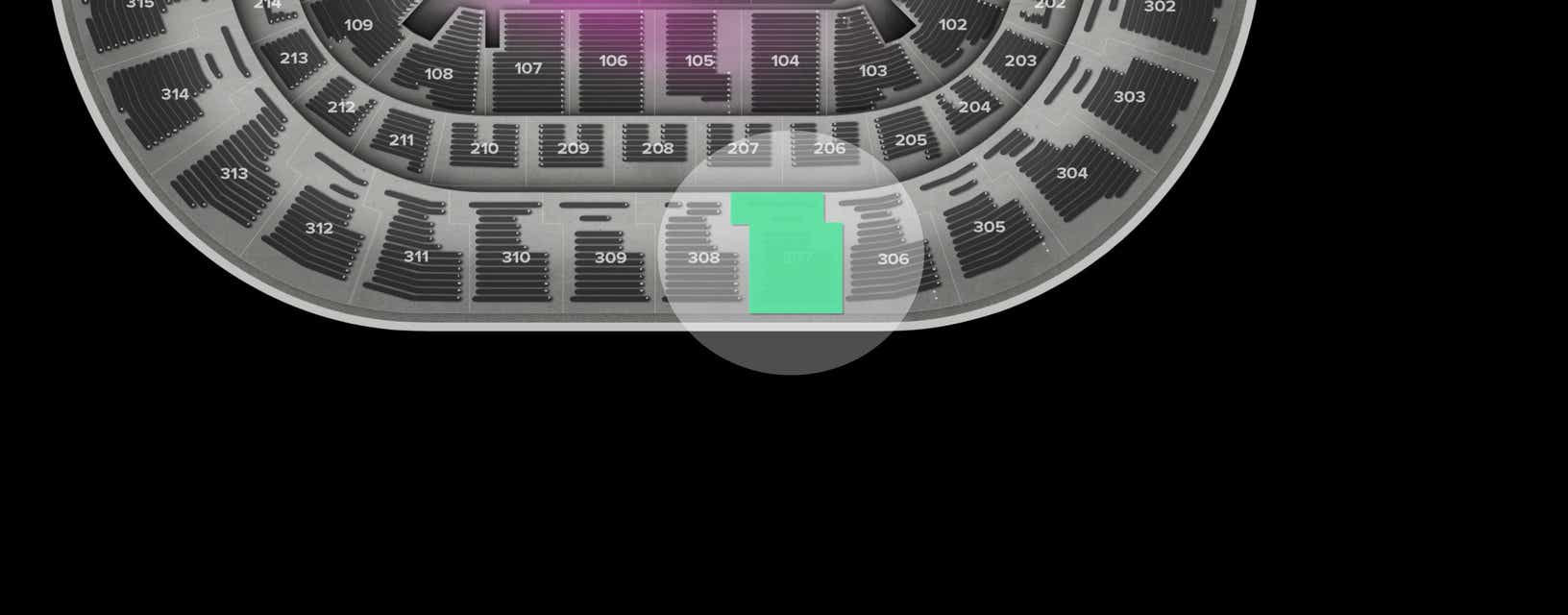 Seat view from Upper