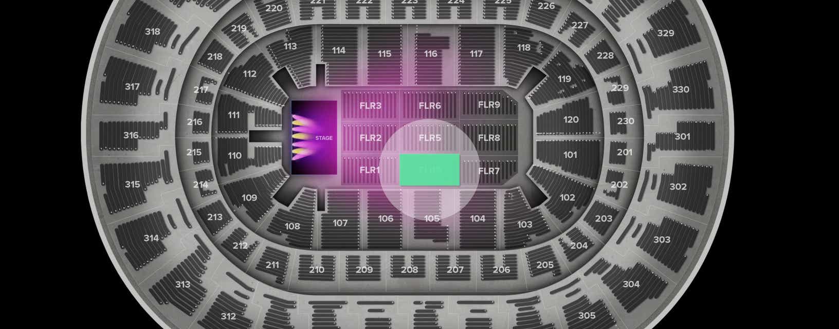 Seat view from Floor