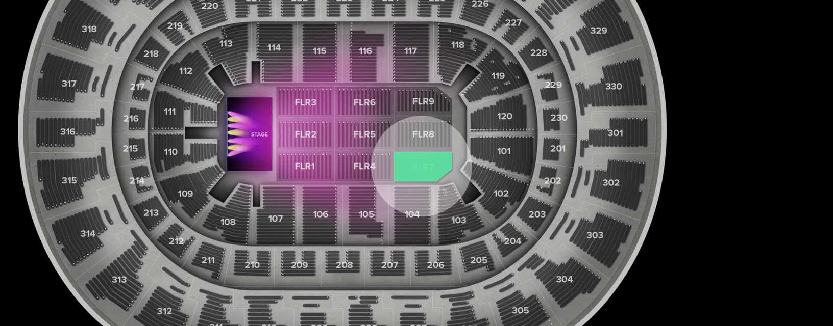 Seat view from Floor