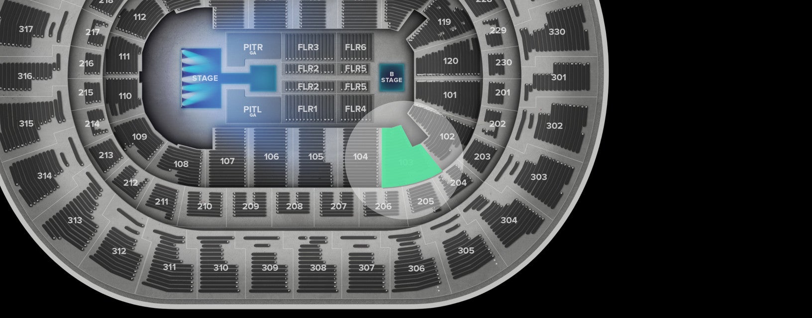 Seat view from Lower