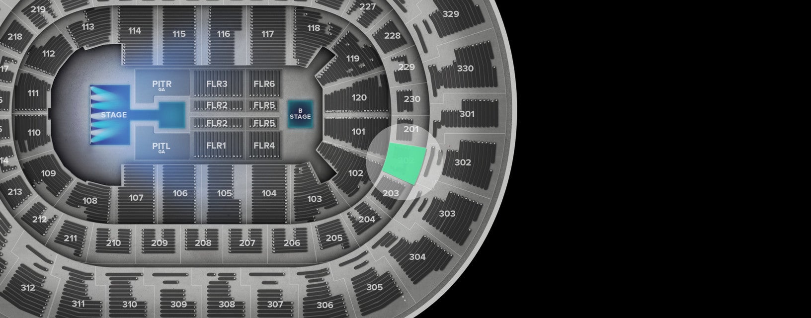 Seat view from Middle