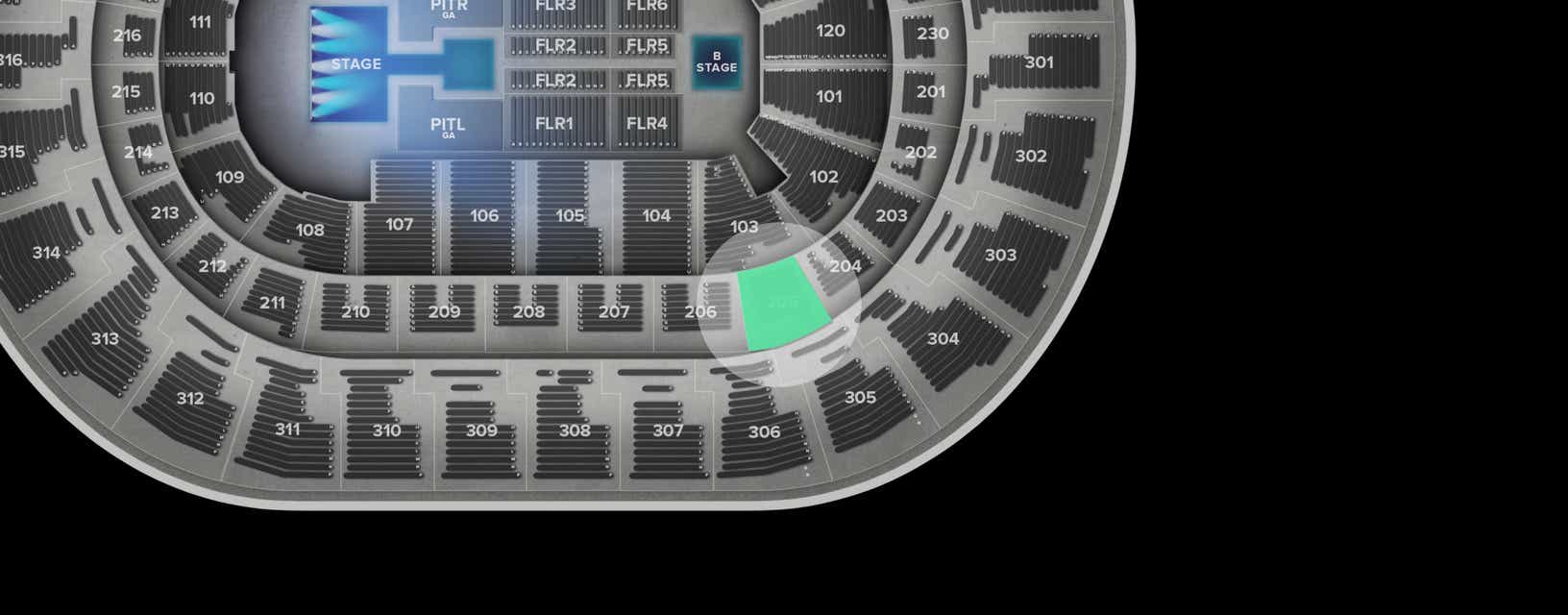 Seat view from Middle