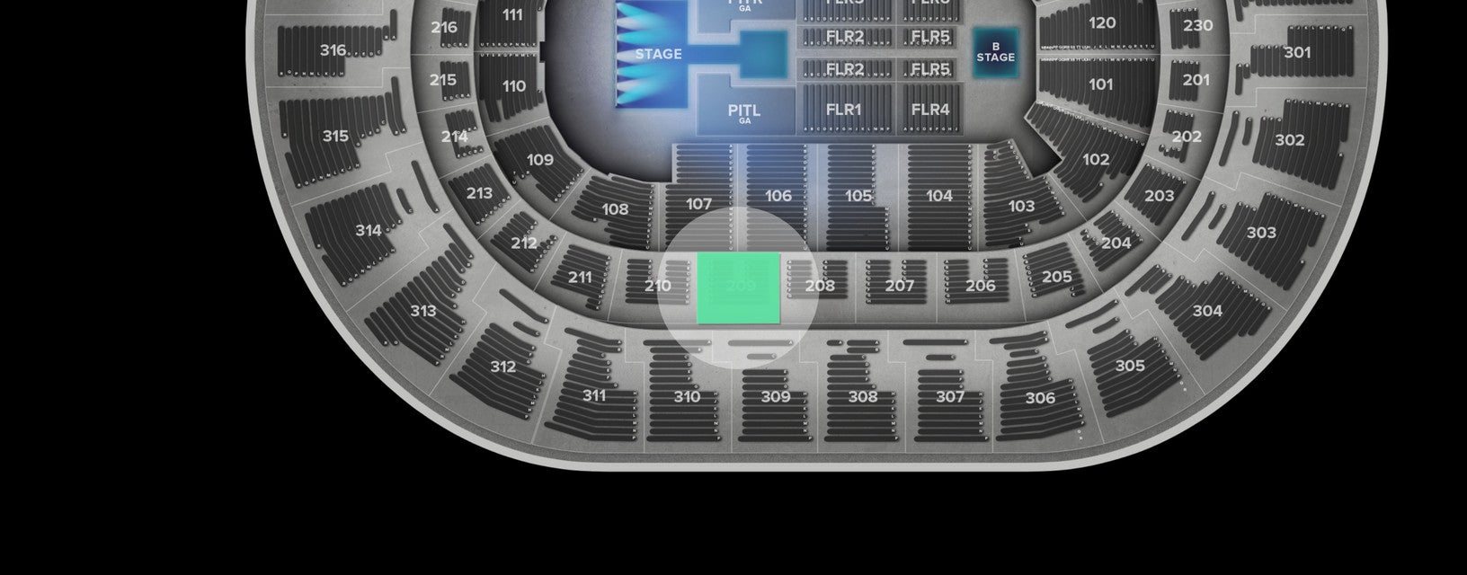 Seat view from Middle