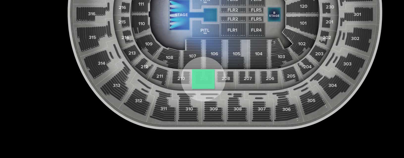 Seat view from Middle
