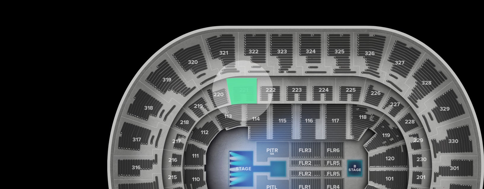Seat view from Middle