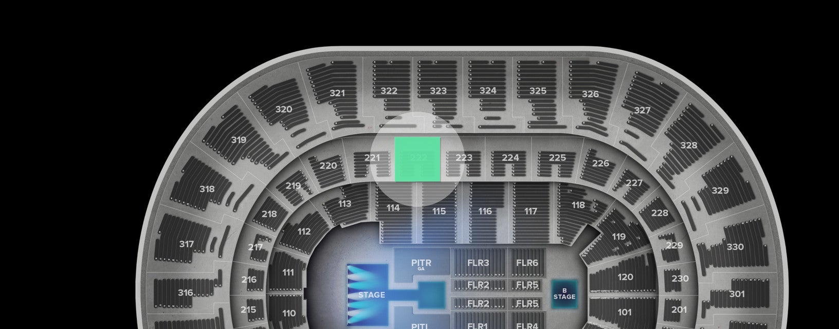 Seat view from Middle
