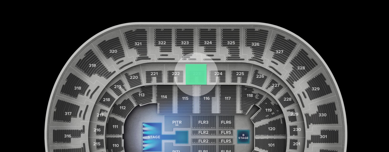 Seat view from Middle