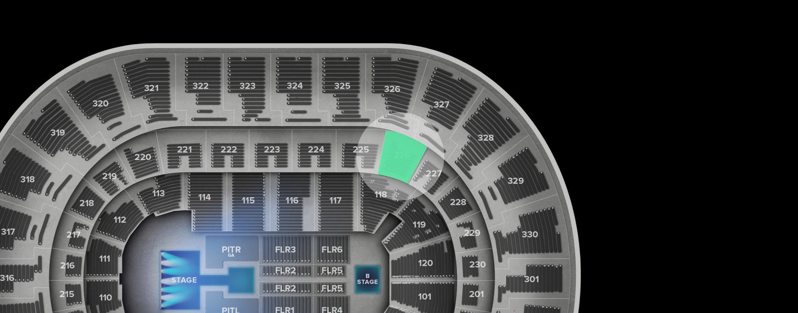 Seat view from Middle