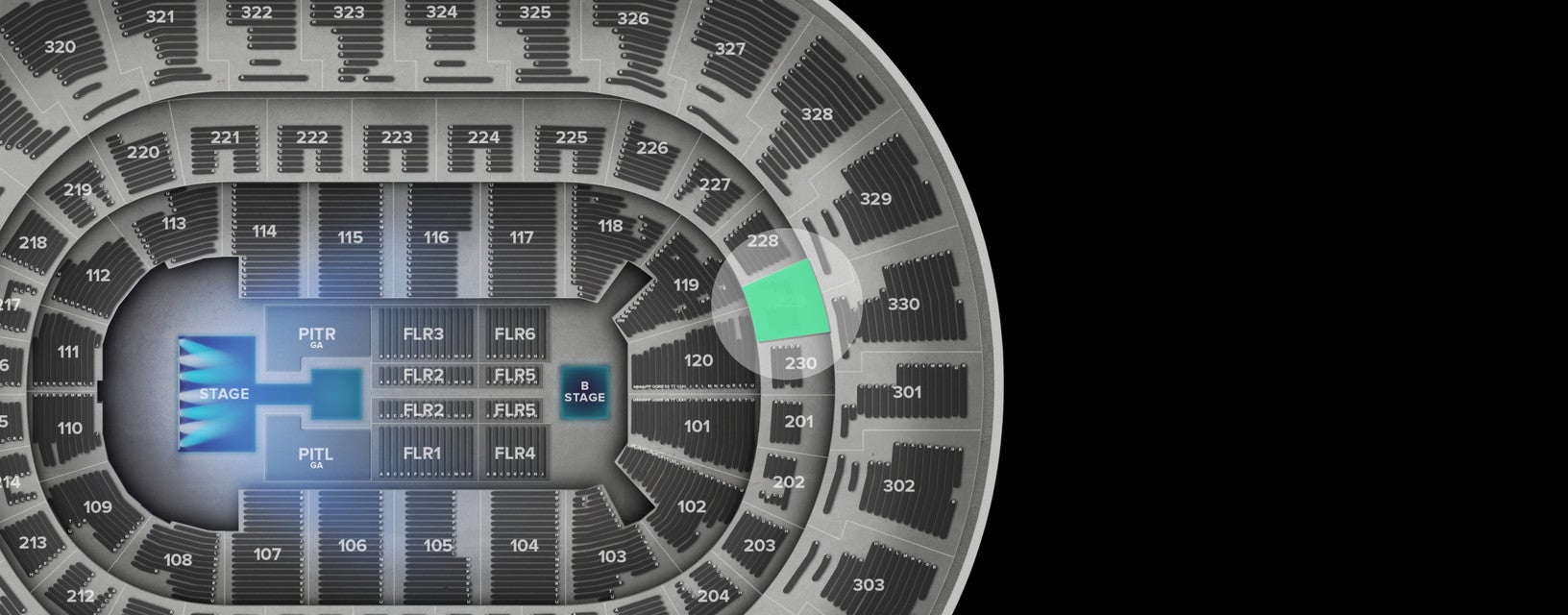 Seat view from Middle
