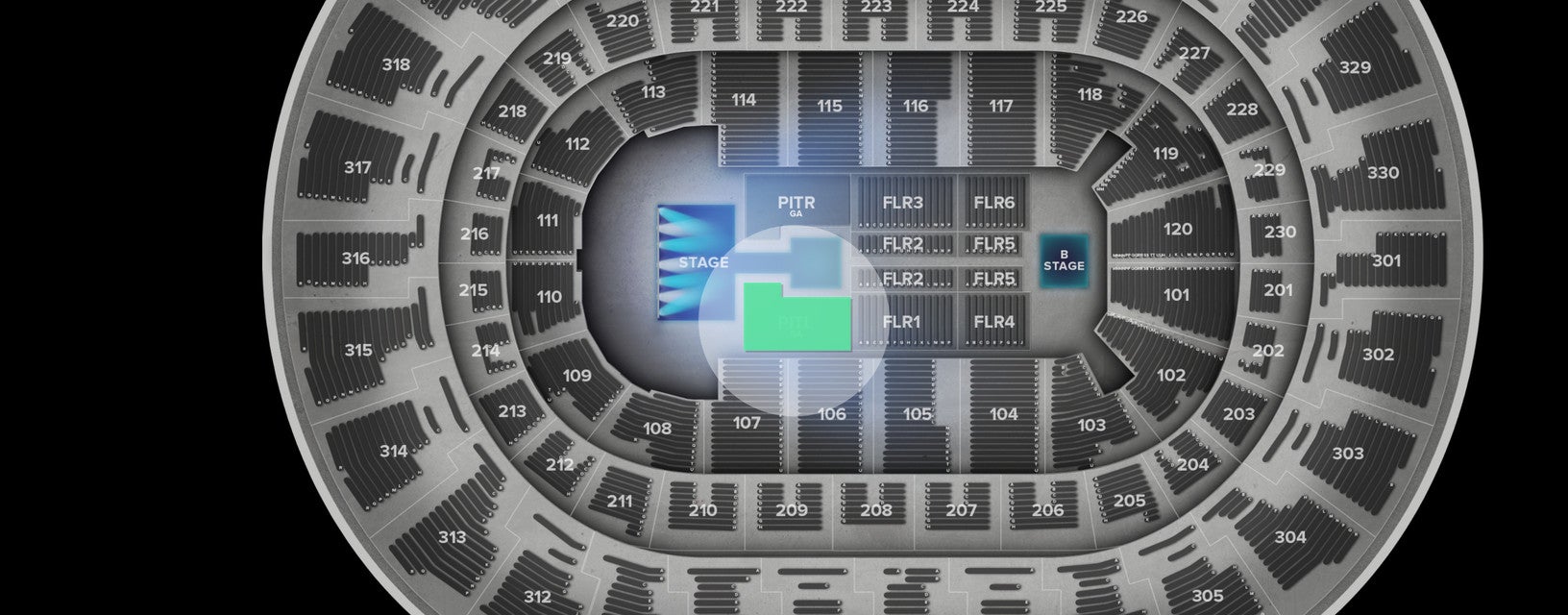 Seat view from Pit Left