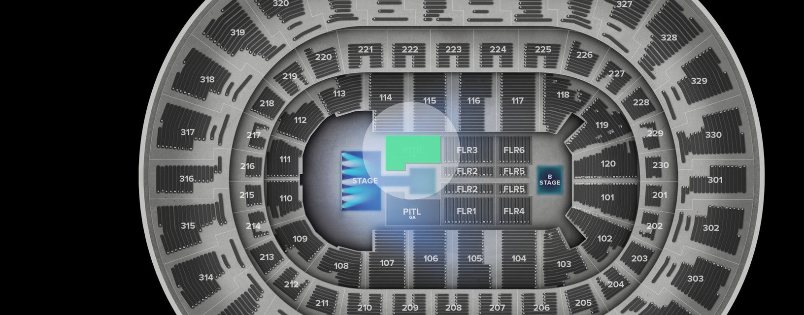 Seat view from Pit Right
