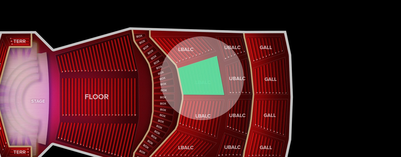 Seat view from Lower Balcony