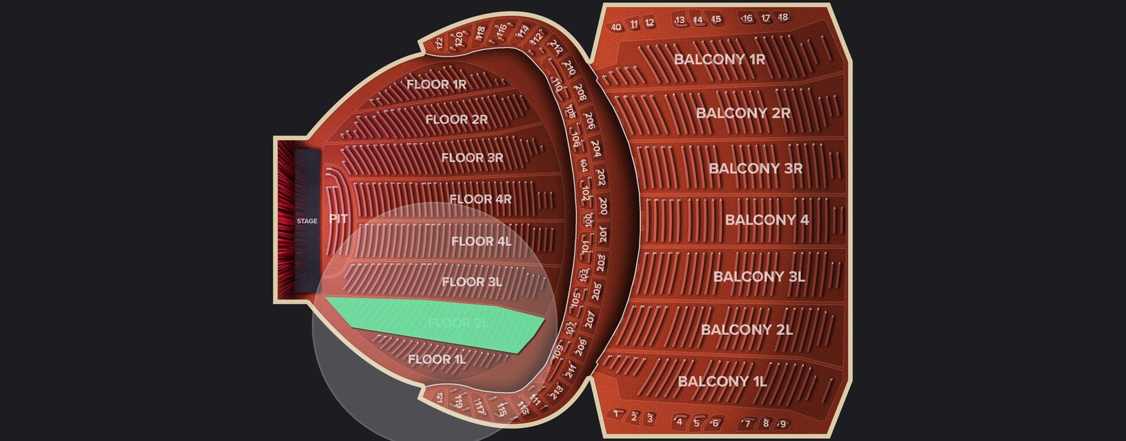 Seat view from Main Floor