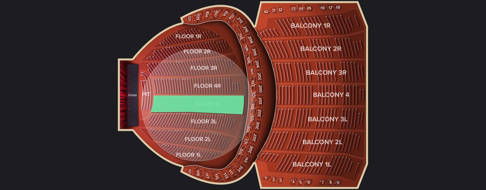 Seat view from Main Floor