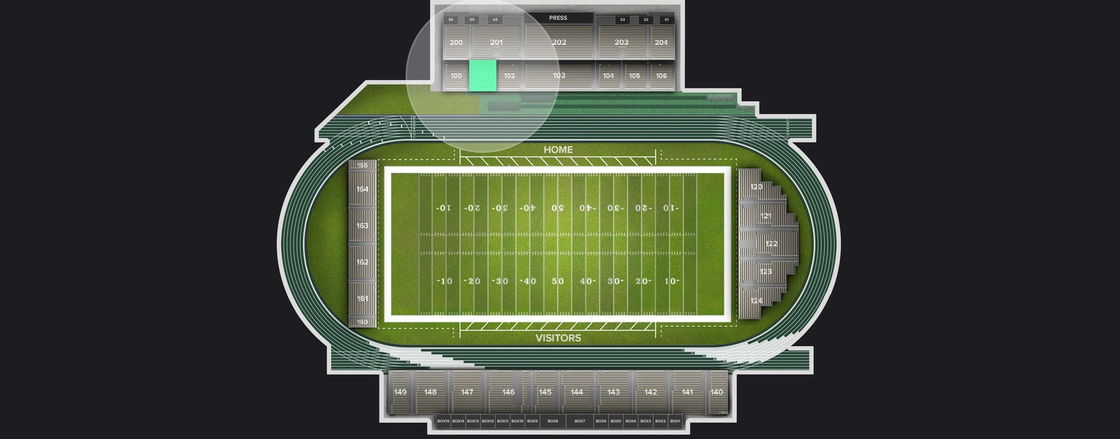 Seat view from Sideline