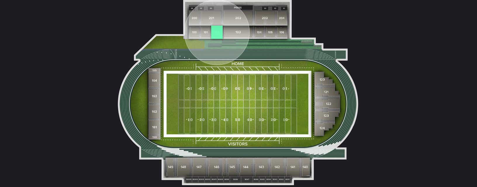 Seat view from Sideline
