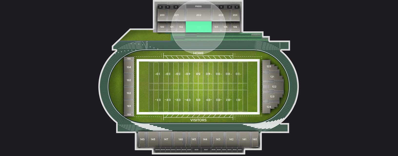 Seat view from Sideline