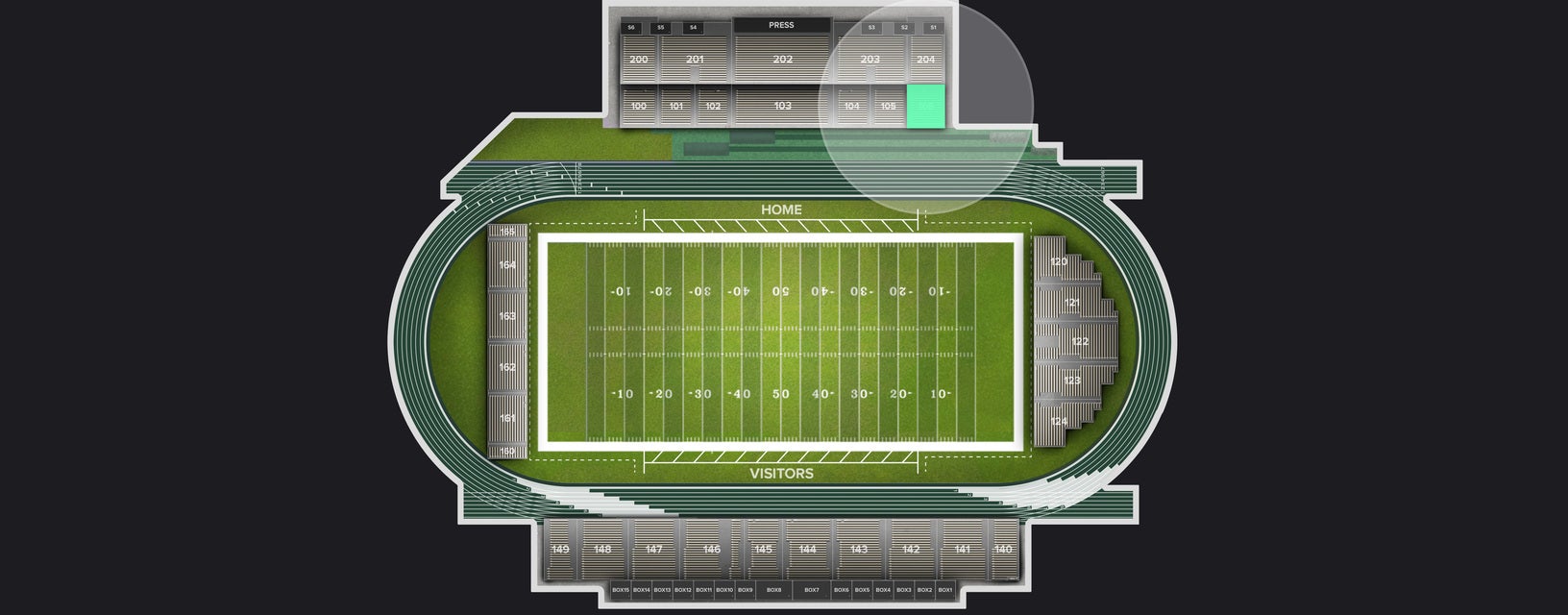 Seat view from Sideline