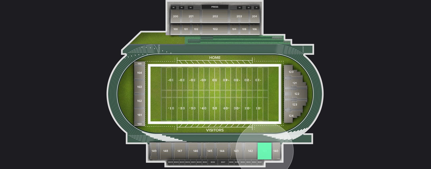 Seat view from Sideline