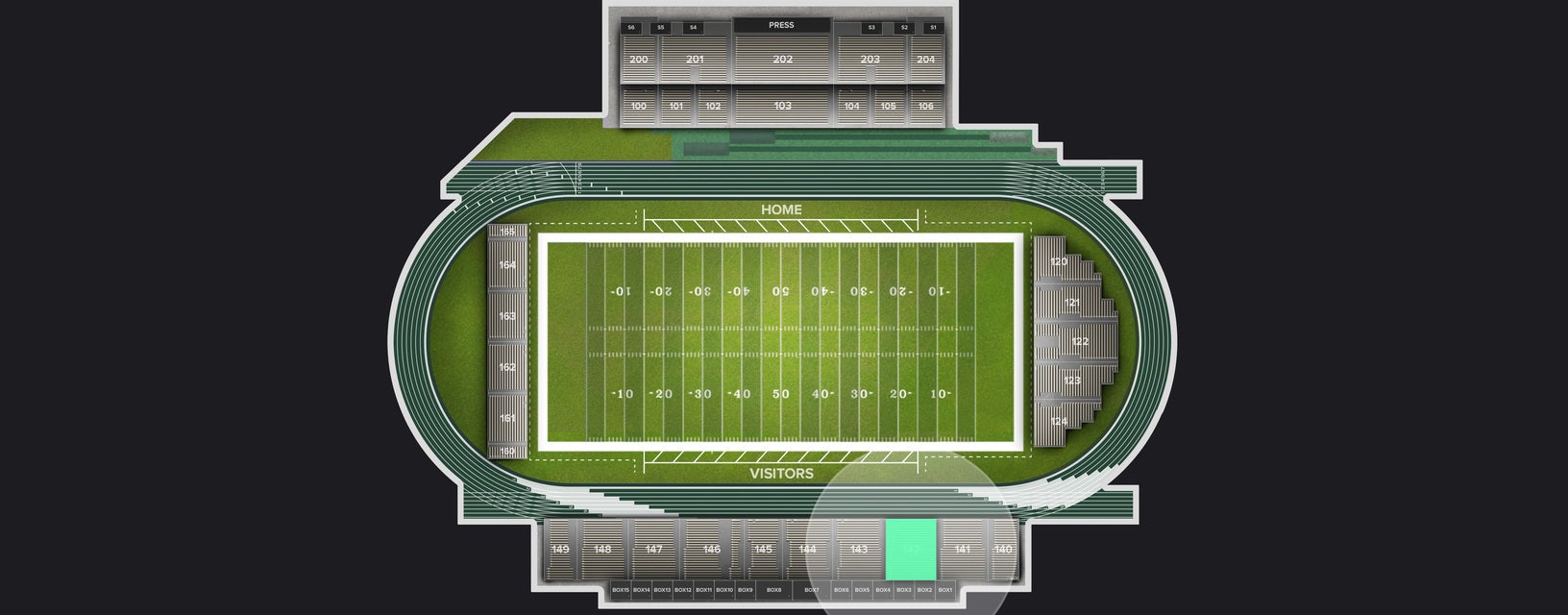 Seat view from Sideline