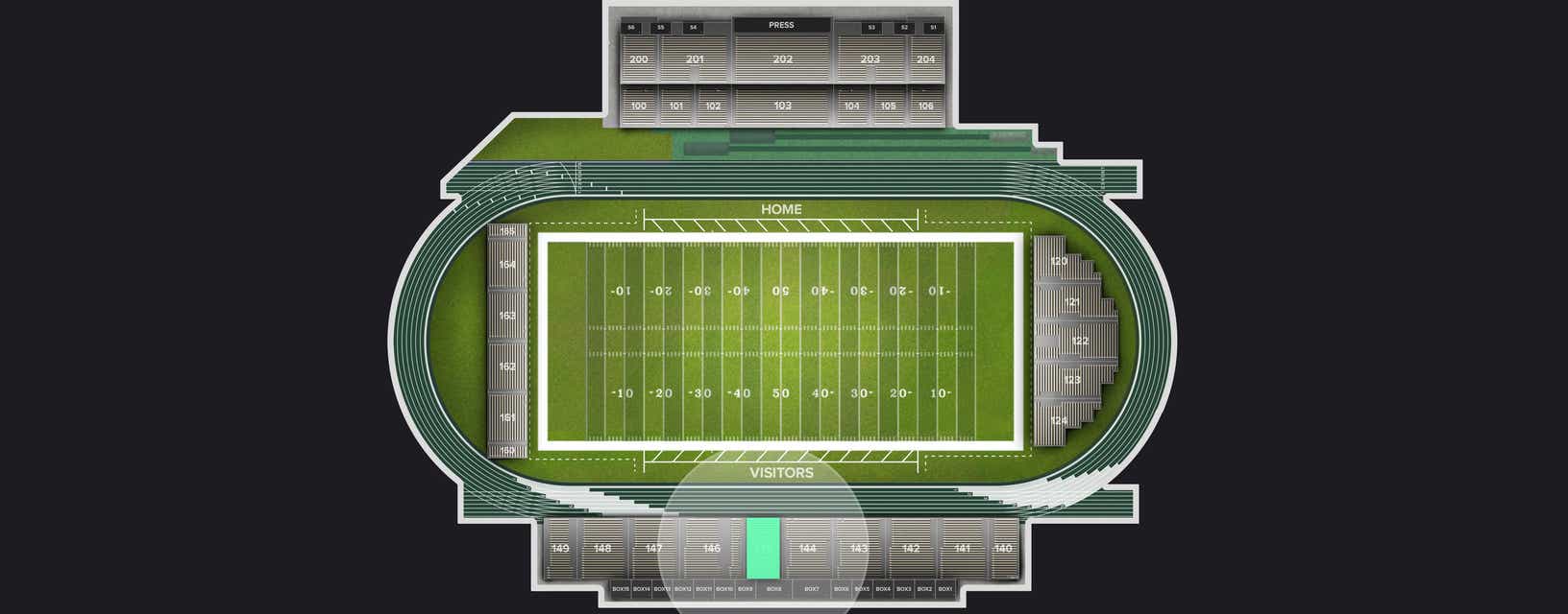 Seat view from Sideline