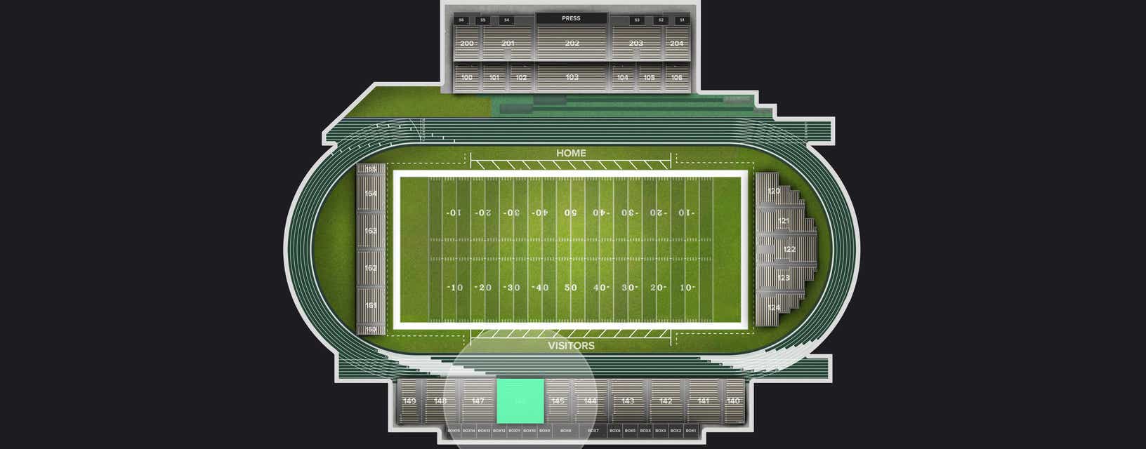Seat view from Sideline