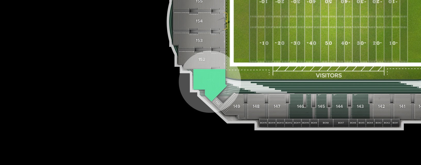 Seat view from Sideline