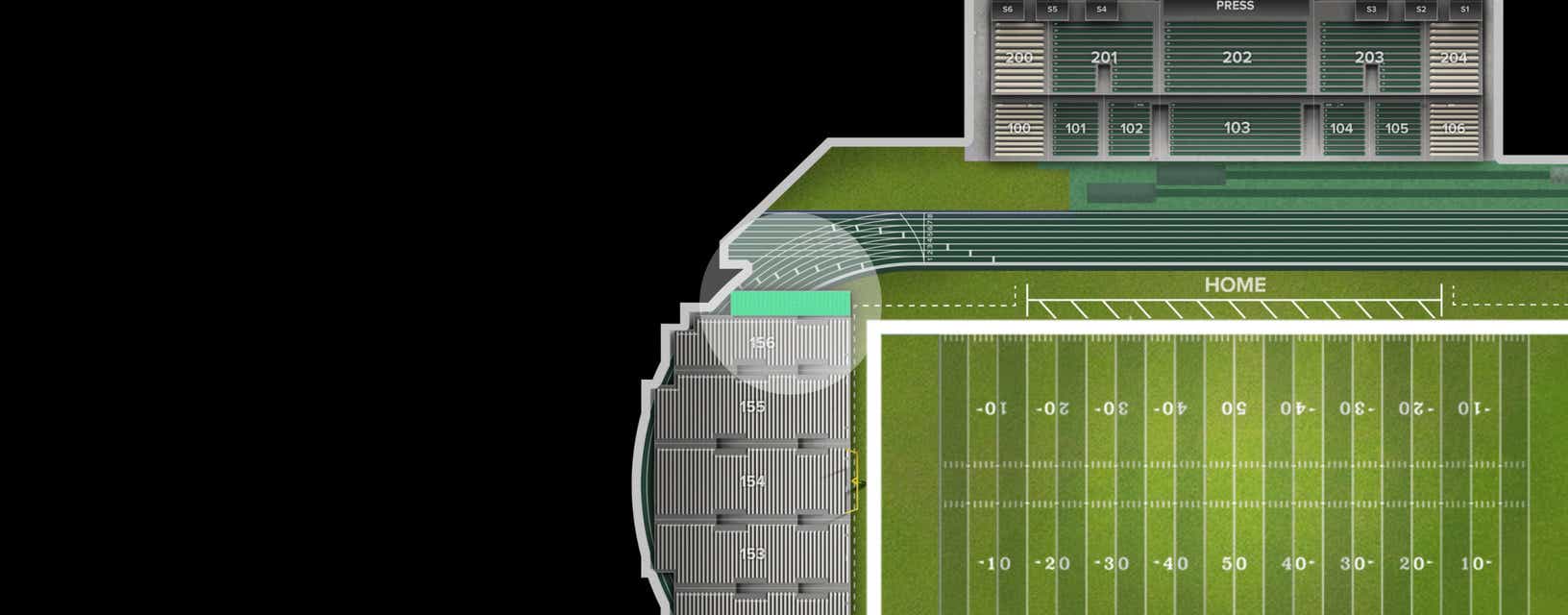 Seat view from Sideline