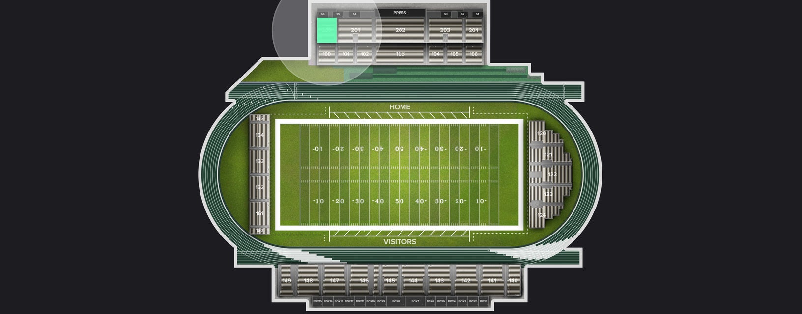 Seat view from Sideline