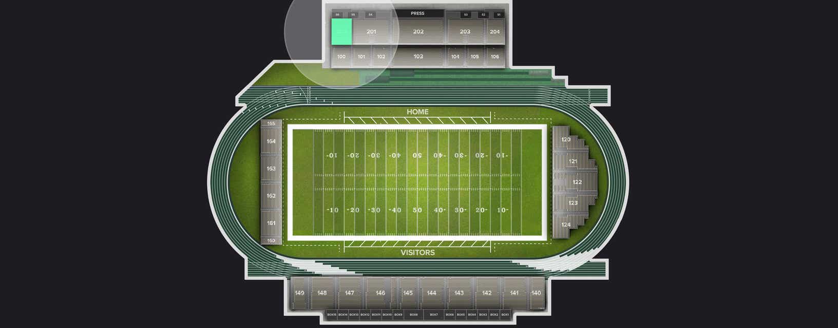 Seat view from Sideline