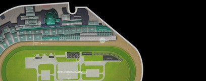 Seat view from Starting Gate Courtyard Rail