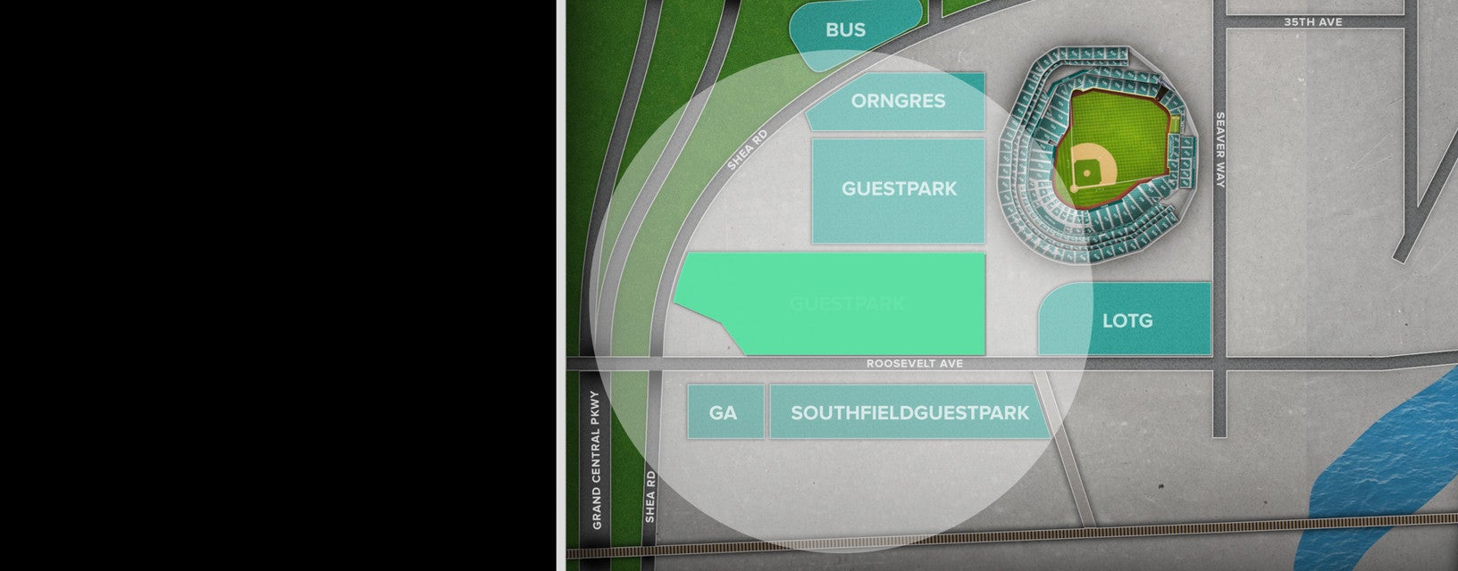 Seat view from Guest Parking