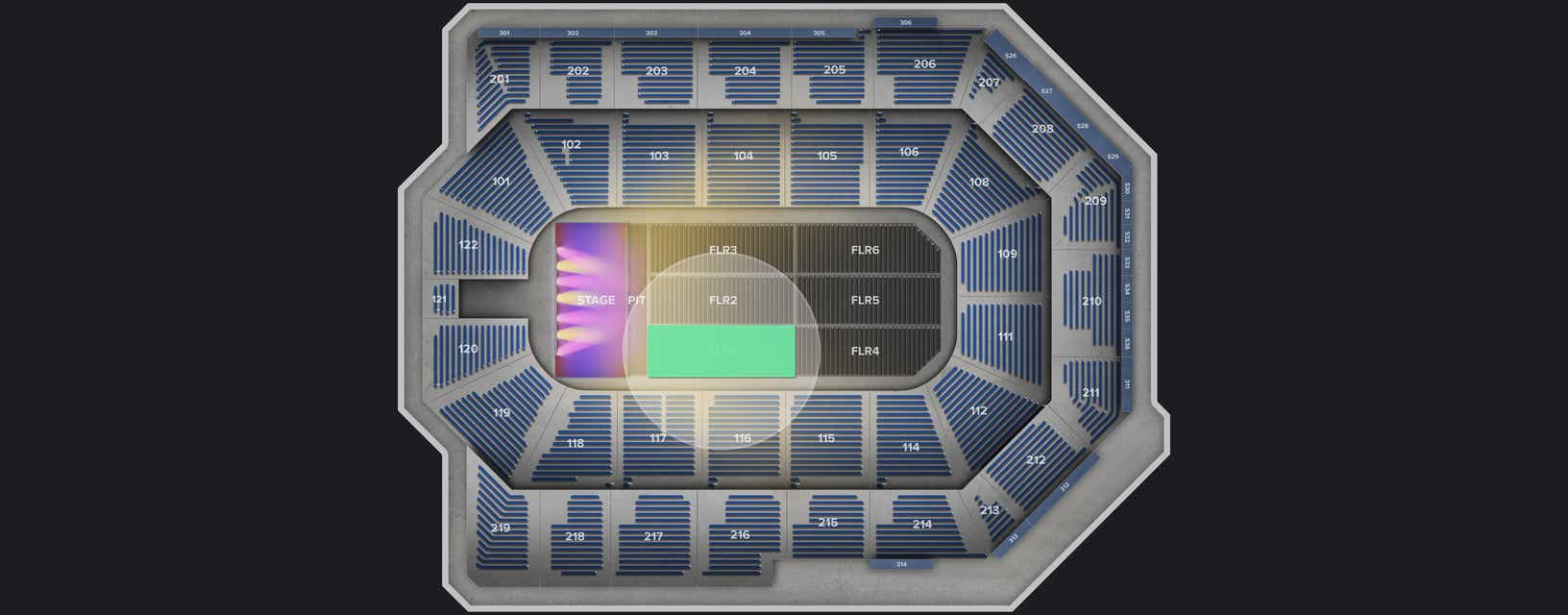 Seat view from Floor