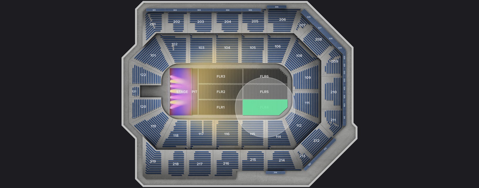 Seat view from Floor