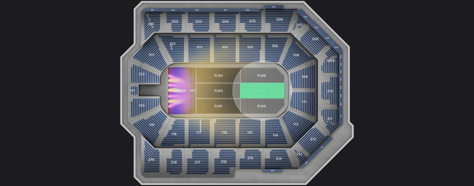 Seat view from Floor
