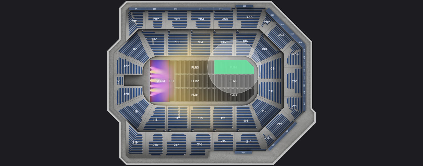 Seat view from Floor