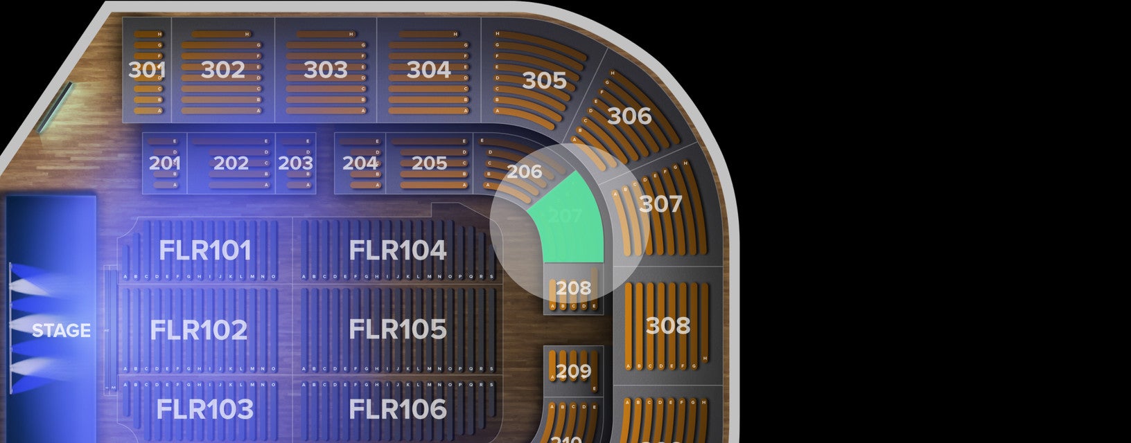 Seat view from Dress Circle