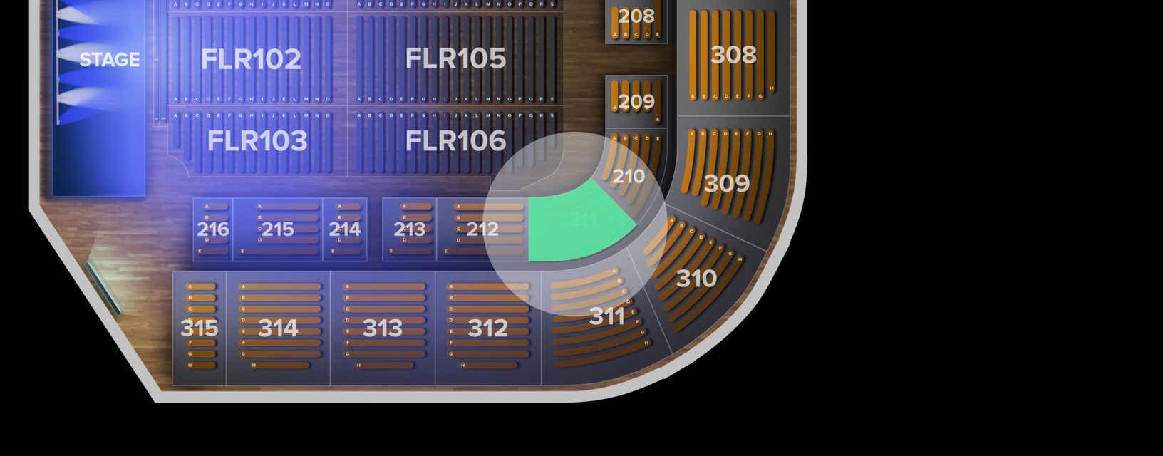 Seat view from Dress Circle