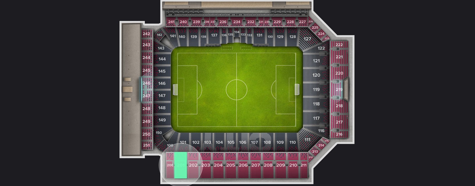 Seat view from Upper Level