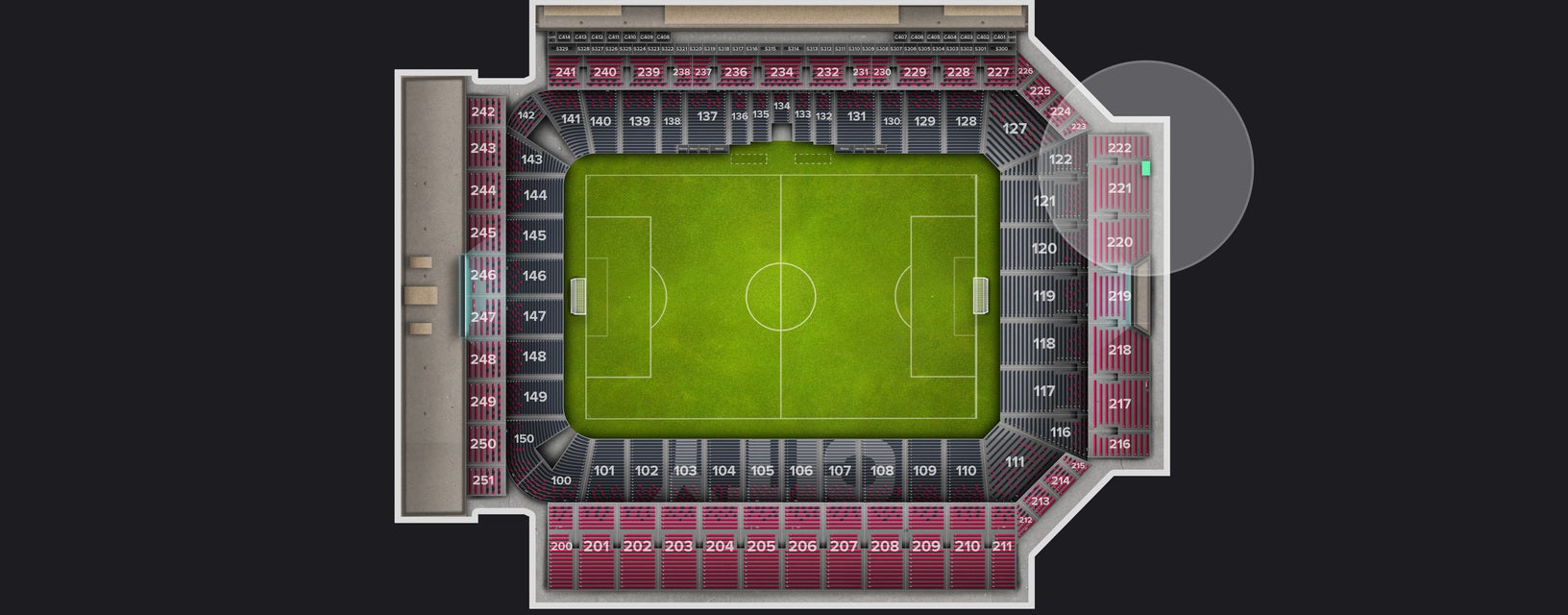 Seat view from General Admission