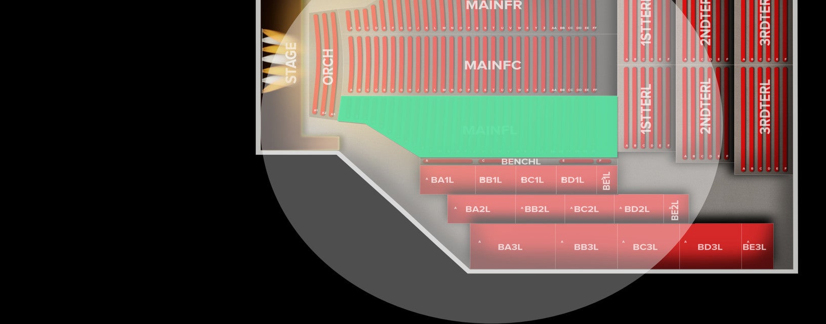 Seat view from Main Floor Left