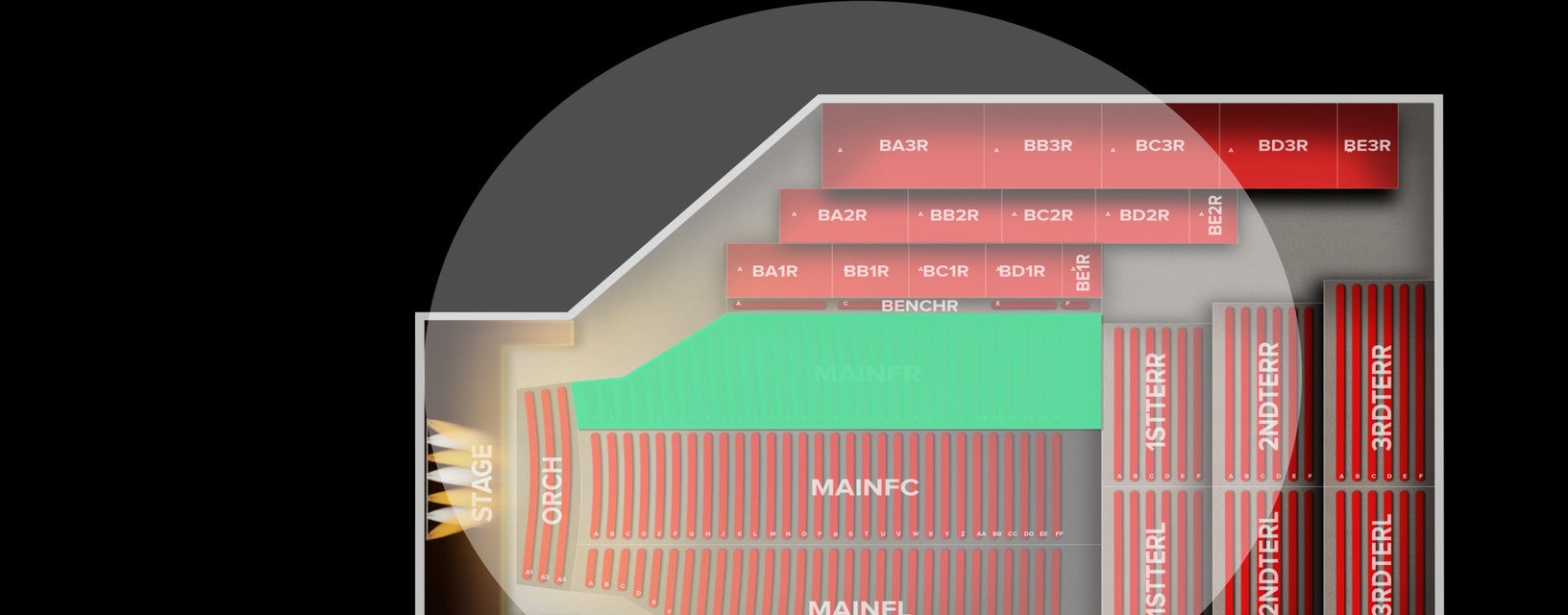 Seat view from Main Floor Right