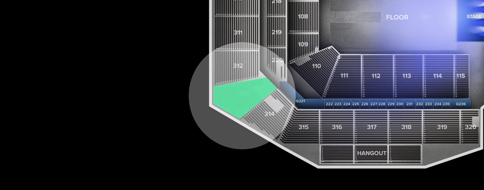 Seat view from Upper