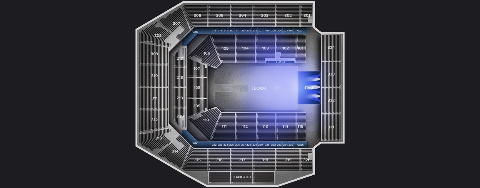 Seat view from Ovo Lounge