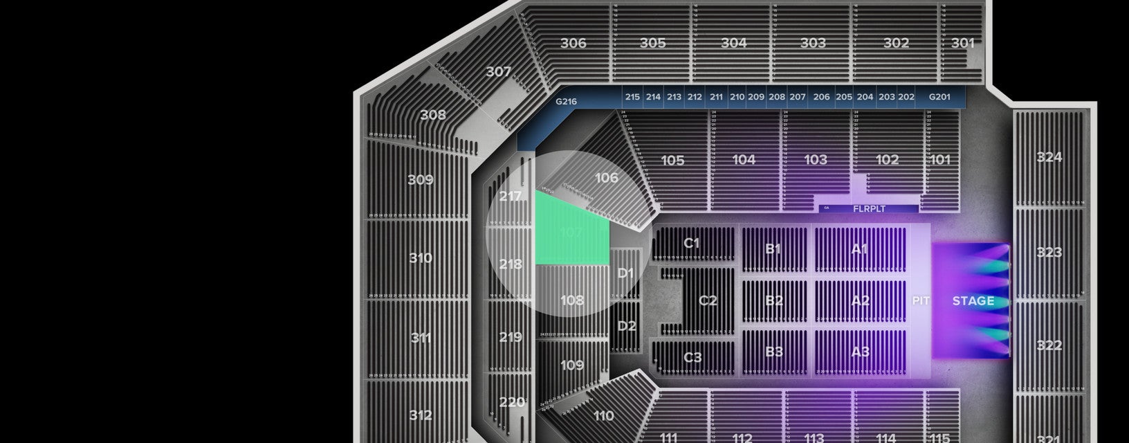 Seat view from Lower