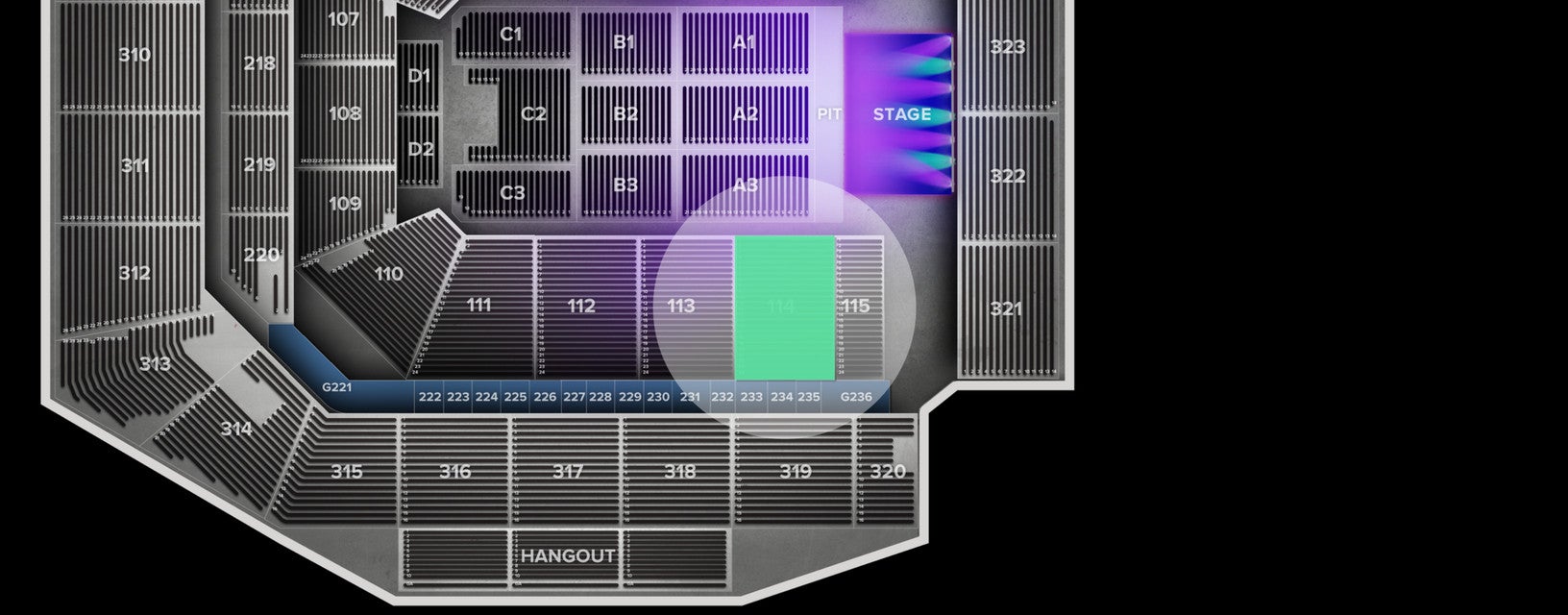 Seat view from Lower