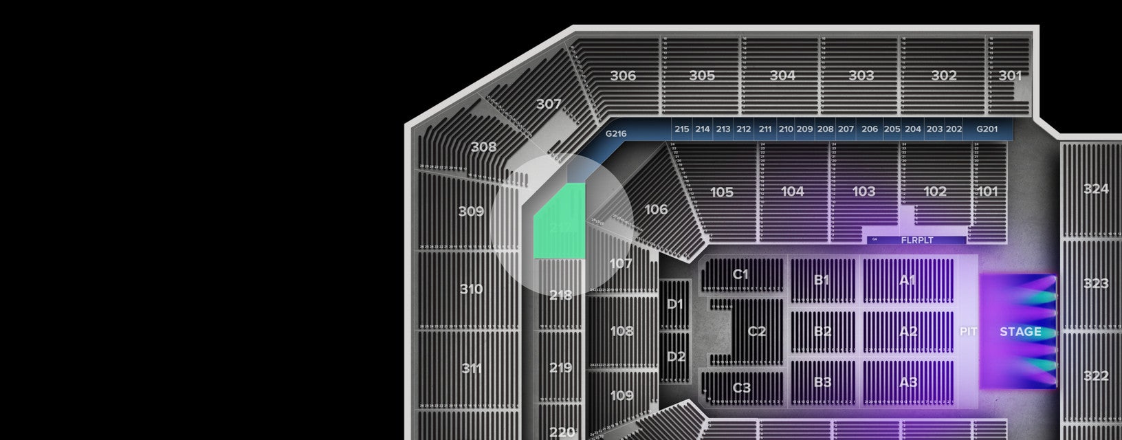 Seat view from Middle