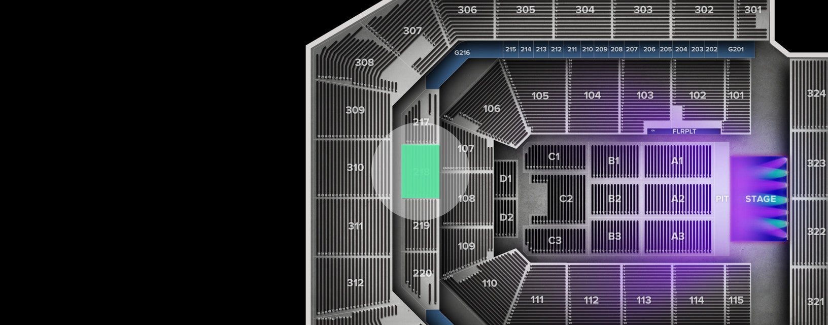 Seat view from Middle